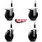 Service Caster 5'' Phenolic Swivel 7/8'' Expand Stem Caster Set 2 Total Lock Brakes, 4PK SCC-EXTTL20S514-PHS-2-S-2-78 - alternate 5